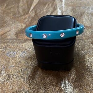 Turquoise Bangle with Crystal DetailsMade of Acrylic